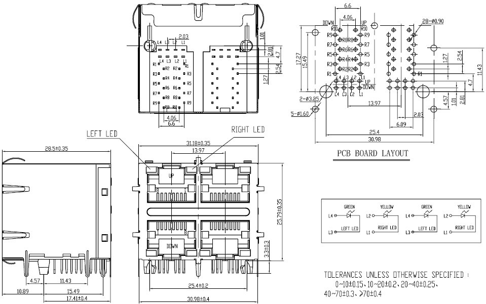 2x1双口千兆RJ45网络接口 高性能连接器的市场标杆与BDTIC技术解析
